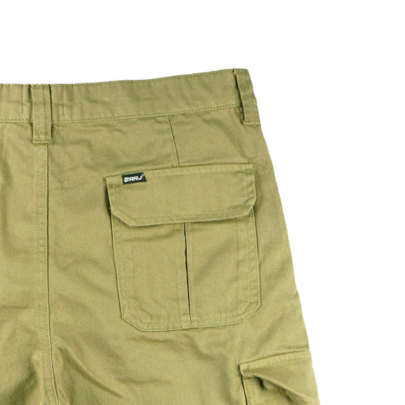 RRJ Men's Basic Non-Denim Cargo Short 177318 (Olive)