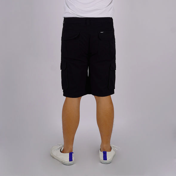 RRJ Men's Basic Non-Denim Cargo Short 177330 (Black)