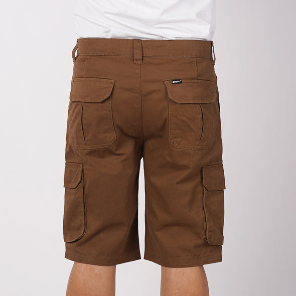 RRJ Men's Basic Non-Denim Cargo Short 177306 (Brown)
