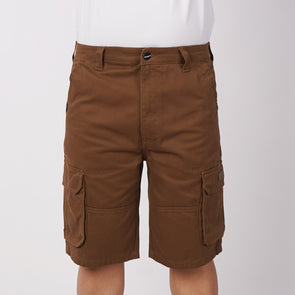 RRJ Men's Basic Non-Denim Cargo Short 177306 (Brown)