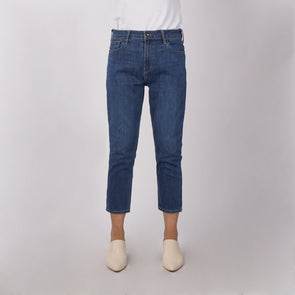 RRJ Ladies Basic Denim Boyfriend Jeans Mid-Rise 179919 (Medium Shade)