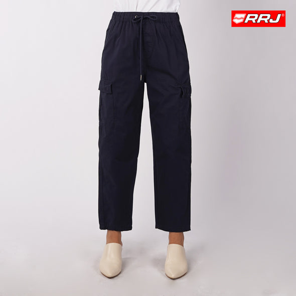 RRJ Ladies Basic Non-Denim Cargo Pants 171659 (Dark Sapphire)