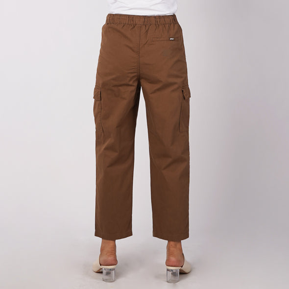 RRJ Ladies Basic Non-Denim Cargo Pants 171659 (Choco Brown)