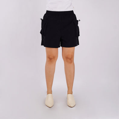 RRJ Ladies Basic Non-Denim Cargo Short 180594 (Black)