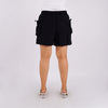 RRJ Ladies Basic Non-Denim Cargo Short 180594 (Black)