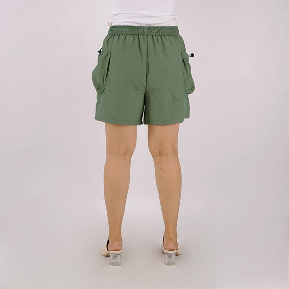 RRJ Ladies Basic Non-Denim Cargo Short 180594 (Fatigue)