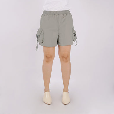 RRJ Ladies Basic Non-Denim Cargo Short 180594 (Taupe)