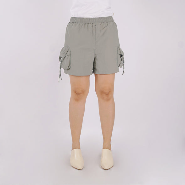 RRJ Ladies Basic Non-Denim Cargo Short 180594 (Taupe)