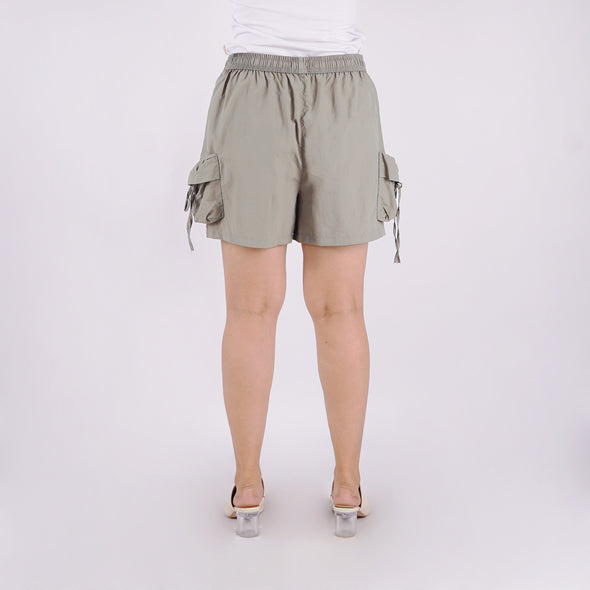 RRJ Ladies Basic Non-Denim Cargo Short 180594 (Taupe)