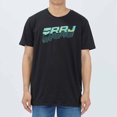 RRJ Men's Basic Tees Semibody Fitting Missed Lycra Fabric 158382 (Black)