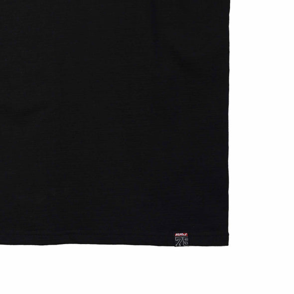 RRJ Men's Basic Tees Semibody Fitting Missed Lycra Fabric 158382 (Black)