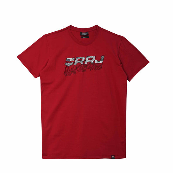 RRJ Men's Basic Tees Semibody Fitting Missed Lycra Fabric 158382 (Red)