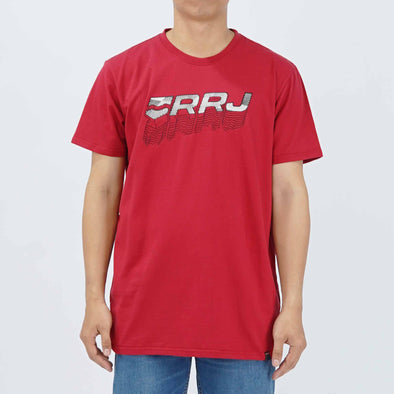RRJ Men's Basic Tees Semibody Fitting Missed Lycra Fabric 158382 (Red)