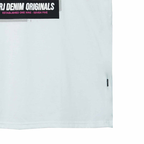 RRJ Men's Basic Tees Semibody Fitting CVC Jersey Fabric 181695-U (White)