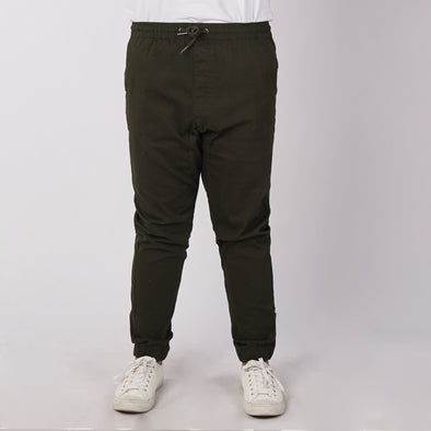 RRJ Men's Basic Non-Denim Jogger Pants Mid-Rise 176621 (Fatigue)