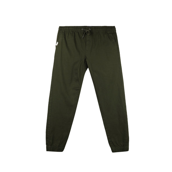 RRJ Men's Basic Non-Denim Jogger Pants Mid-Rise 176621 (Fatigue)