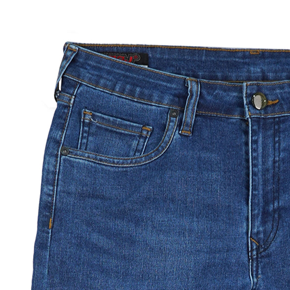 RRJ Men's Basic Denim Superskinny Fitting Mid-Rise 183445 (Medium Shade)