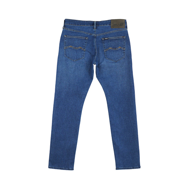 RRJ Men's Basic Denim Superskinny Fitting Mid-Rise 183445 (Medium Shade)