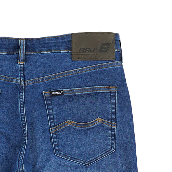 RRJ Men's Basic Denim Superskinny Fitting Mid-Rise 183445 (Medium Shade)