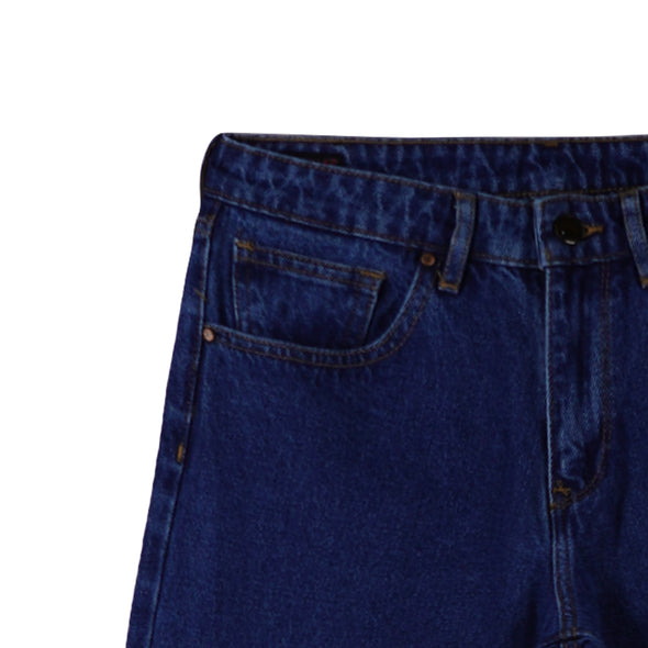 RRJ Ladies Basic Denim Drapey Wide Jeans Mid-Rise 182879 (Medium Shade)