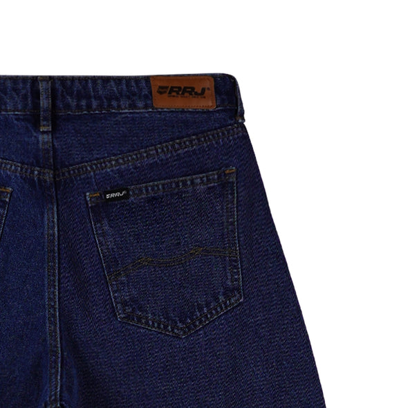 RRJ Ladies Basic Denim Drapey Wide Jeans Mid-Rise 182879 (Medium Shade)