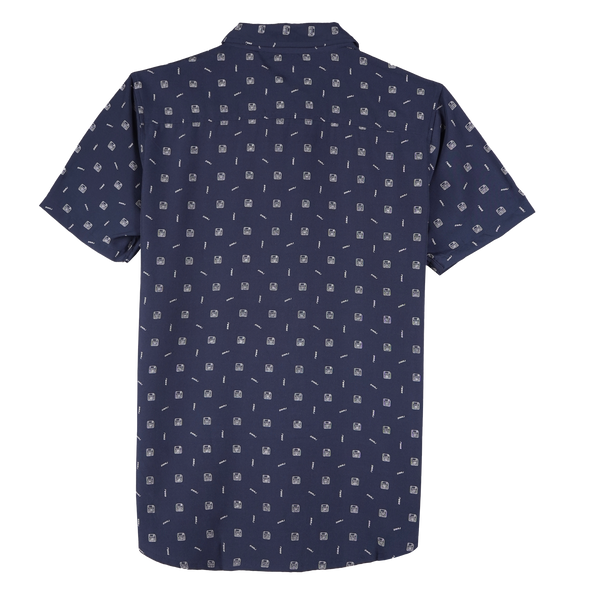 RRJ Men's Basic Woven Shirt Semibody Fitting 158706 (Navy)