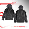 RRJ Men's Basic Leather Jacket Regular Fitting 175835 (Black)