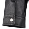 RRJ Men's Basic Leather Jacket Regular Fitting 175835 (Black)