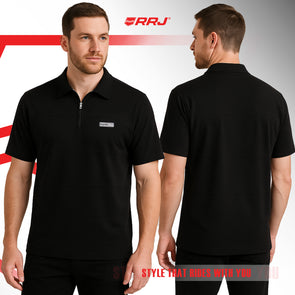 RRJ Men's Collared Tees Oversized Fitting 169841 (Black)