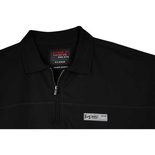 RRJ Men's Collared Tees Oversized Fitting 169841 (Black)