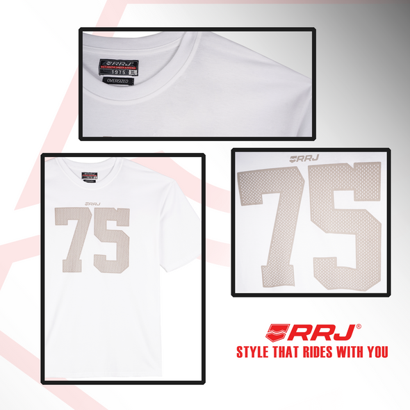 RRJ Men's Basic Tees Oversized Fitting 178673-U (White)