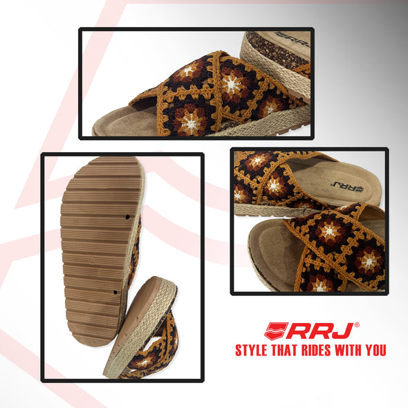 RRJ Ladies Accessories Basic Footwear Slipper 170959 (Brown)