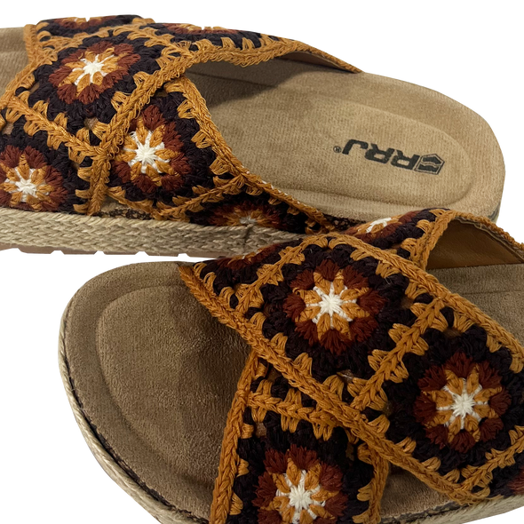 RRJ Ladies Accessories Basic Footwear Slipper 170959 (Brown)