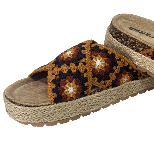 RRJ Ladies Accessories Basic Footwear Slipper 170959 (Brown)