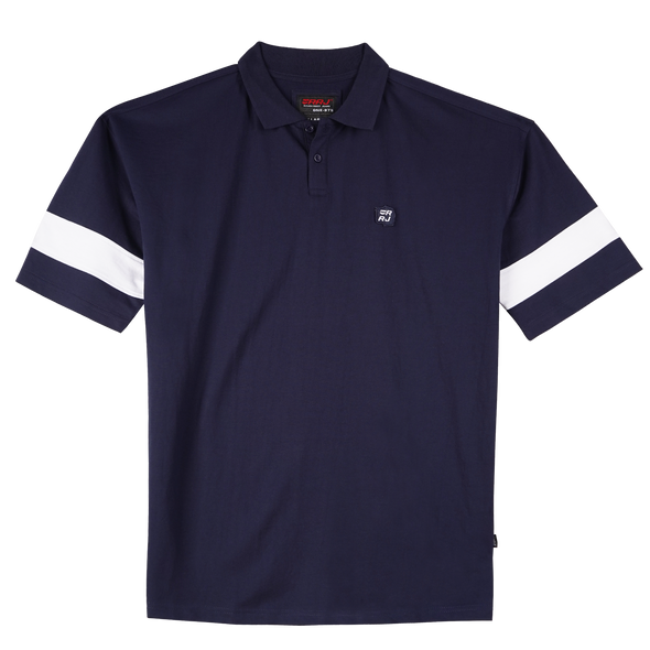 RRJ Men's Basic Collared Shirt Oversized Fitting 169829 (Navy)