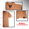 RRJ Men's Basic Collared Shirt Semifit Fitting 169617 (Brown)