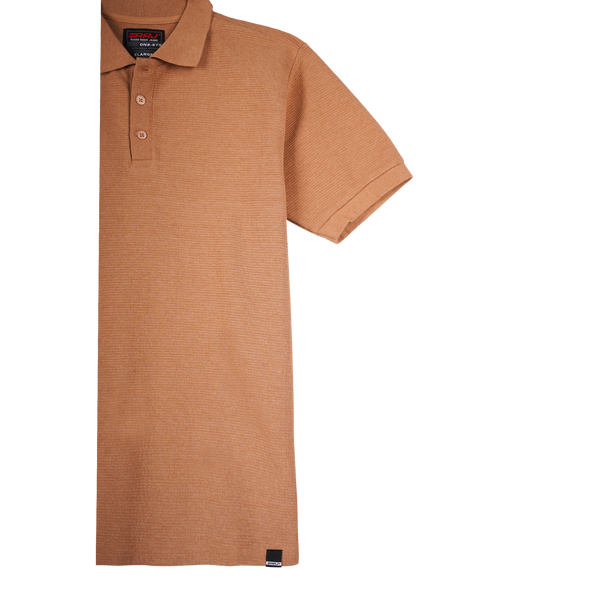 RRJ Men's Basic Collared Shirt Semifit Fitting 169617 (Brown)