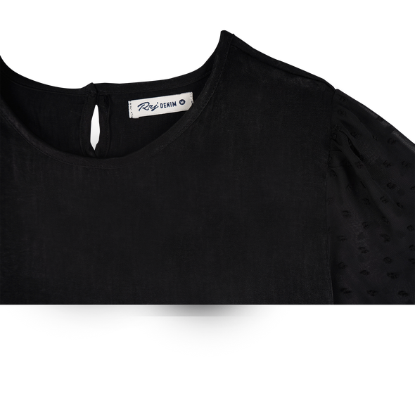 RRJ Ladies Basic Woven Shirt Regular Fitting 173630-U (Black)