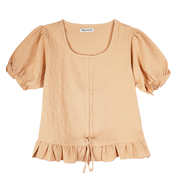 RRJ Ladies Basic Tees Boxy Fitting 163816-U (Beige)