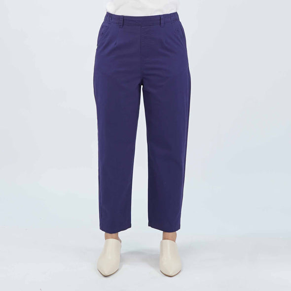 RRJ Ladies Basic Non-Denim Trouser Mid-Rise 172102-U (Navy)