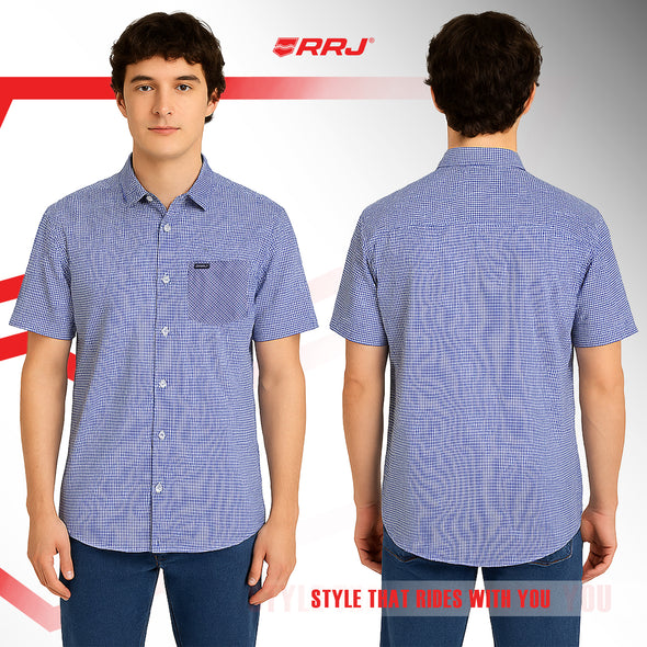 RRJ Men's Basic Woven Semibody Fitting 168381 (Blue)