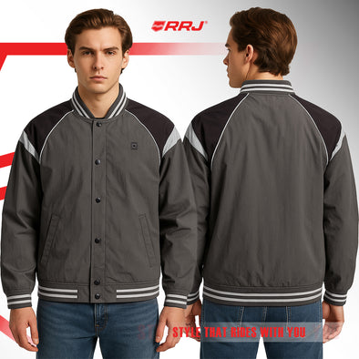 RRJ Men's Basic Bomber Jacket Regular Fitting 188586 (Taupe)