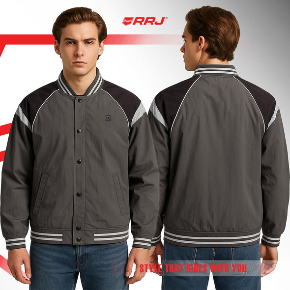 RRJ Men's Basic Bomber Jacket Regular Fitting 188586 (Taupe)