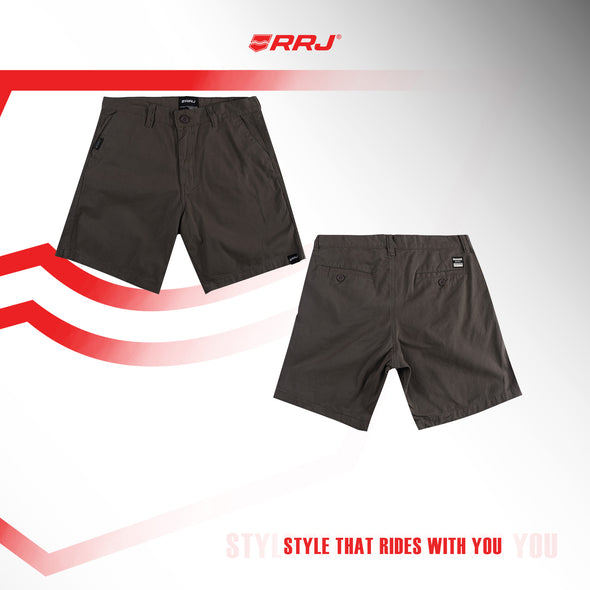 RRJ Men's Basic Non-Denim Tapered Short Mid-Rise Fitting 187672-U (Gun Metal)