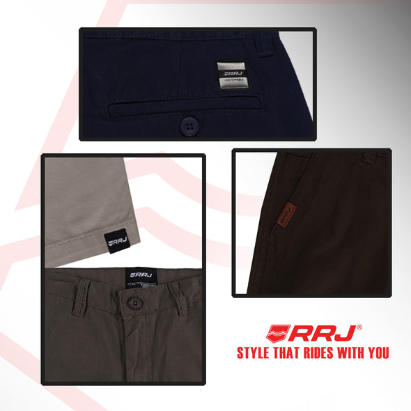 RRJ Men's Basic Non-Denim Tapered Short Mid-Rise Fitting 187684-U (Light Gray)