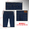 RRJ Men's Basic Denim Pants Skinny Fitting Mid-Rise 183562 (Medium Shade)