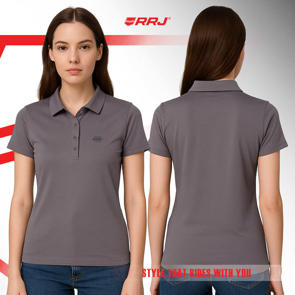 RRJ Ladies Basic Collared Regular Fitting 116834 (Gray)