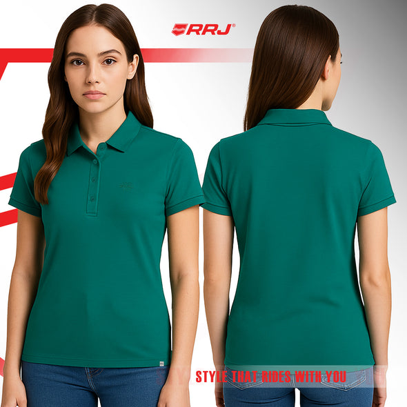 RRJ Ladies Basic Collared Regular Fitting 116834 (Green)