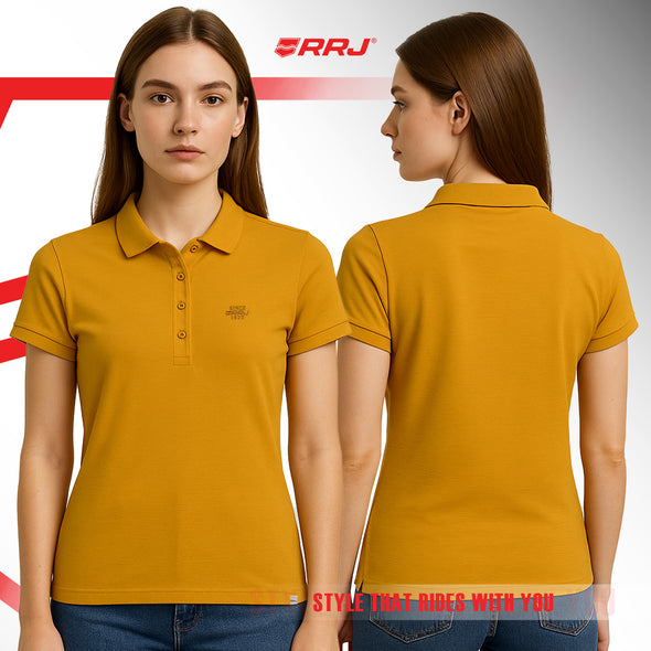 RRJ Ladies Basic Collared Regular Fitting 116834 (Yellow)