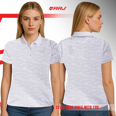 RRJ Ladies Basic Collared Regular Fitting 134597 (White)